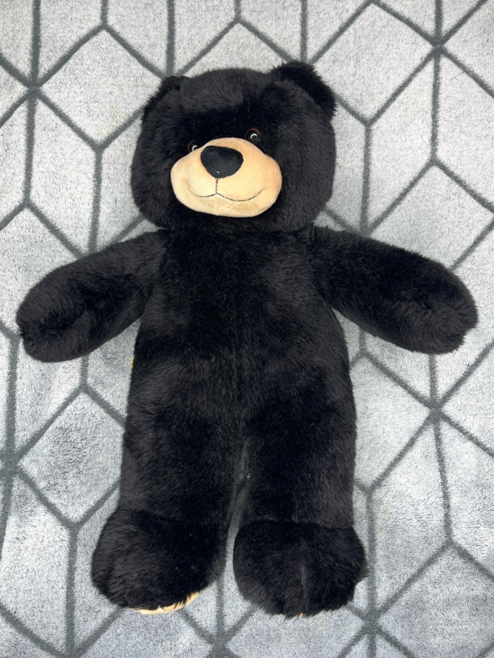 Retired Build A Bear Plush 16" Dimples Teddy Black Tan Vintage